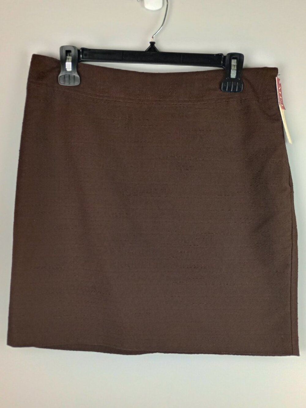 NWT Merona Womens 8 Brown Side‎ Zipper Satin Liner Textured Mini Pencil Skirt